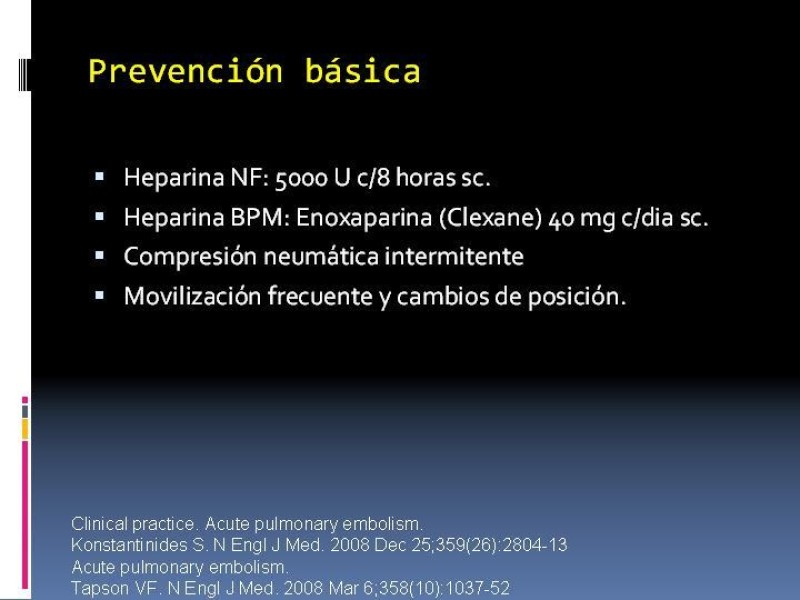 Diapositiva 21 de TEP y su profilaxis en cirugía
