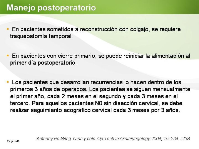 Diapositiva 46 de Cáncer de Lengua