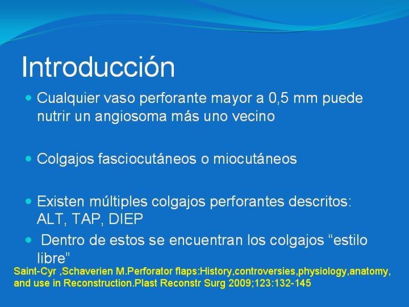 Diapositiva 3 de Colgajos estilo libre: Aplicación en cirugía reparadora