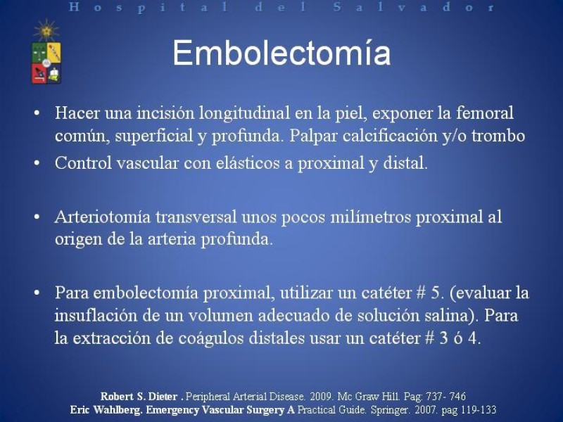 Diapositiva 24 de Isquemia arterial aguda en EEII