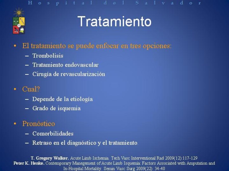 Diapositiva 14 de Isquemia arterial aguda en EEII