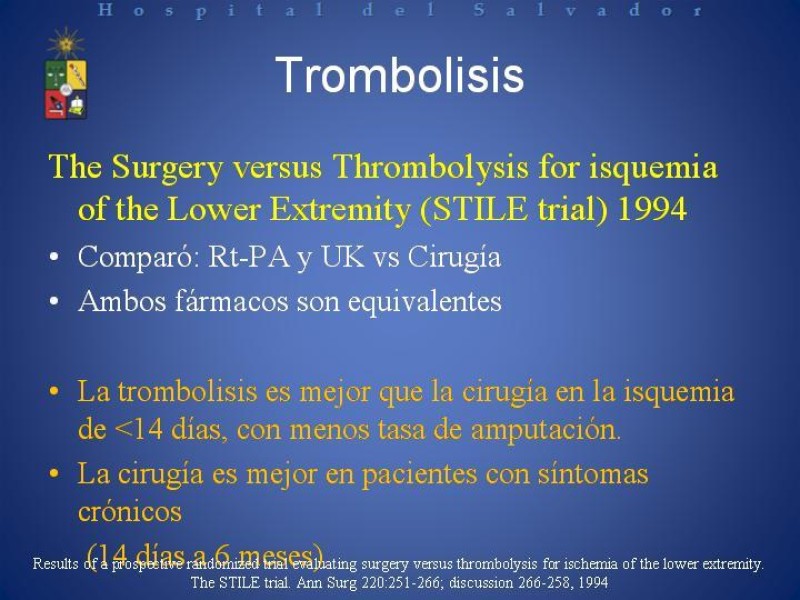 Diapositiva 19 de Isquemia arterial aguda en EEII