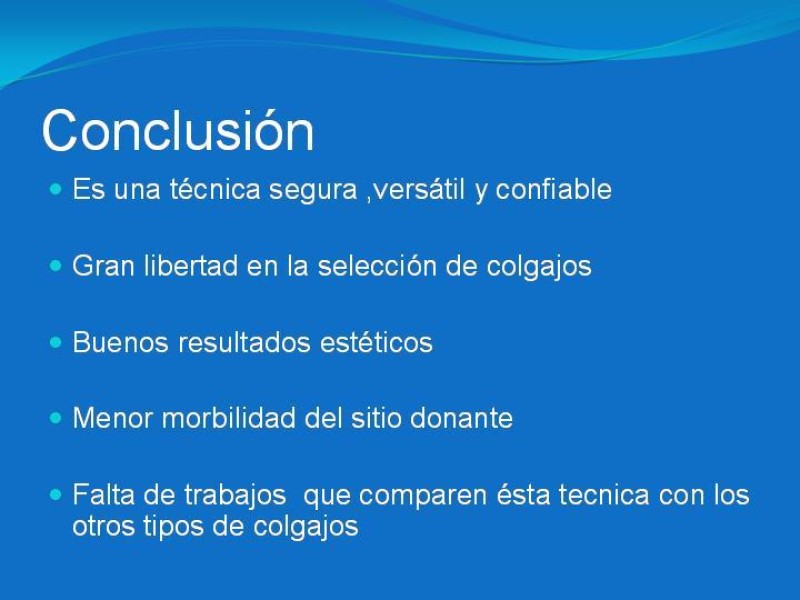 Diapositiva 47 de Colgajos estilo libre: Aplicación en cirugía reparadora