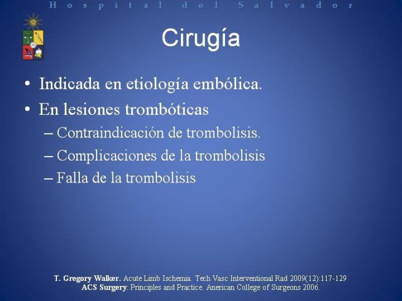 Diapositiva 22 de Isquemia arterial aguda en EEII