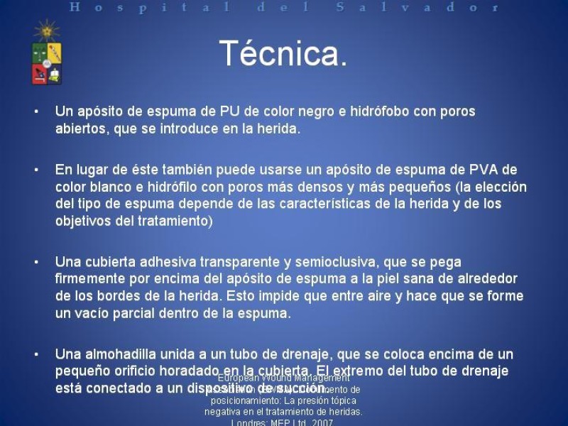 Diapositiva 17 de Vacuum-Assisted Closure en laparotomía. 