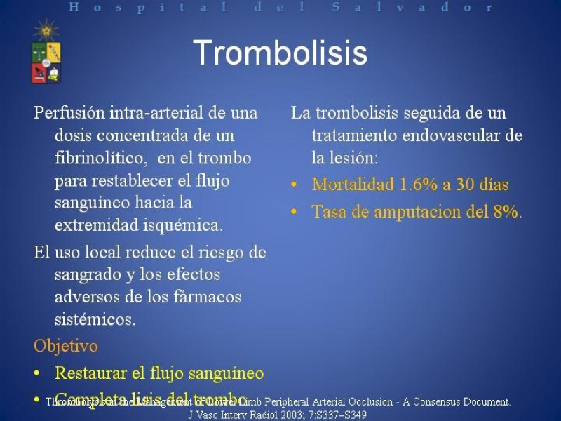 Diapositiva 17 de Isquemia arterial aguda en EEII