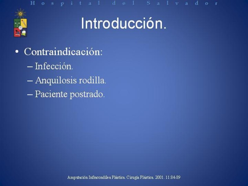 Diapositiva 2 de Amputación Infracondilea.