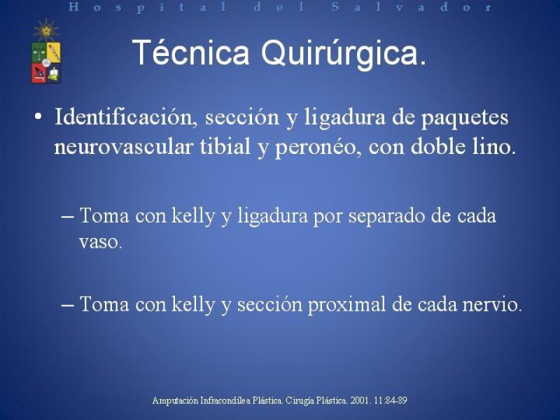 Diapositiva 12 de Amputación Infracondilea.