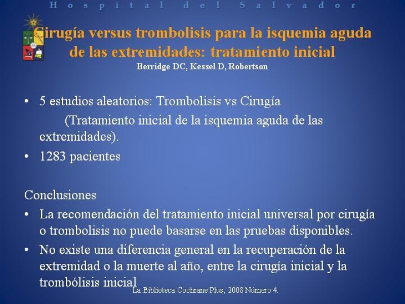 Diapositiva 27 de Isquemia arterial aguda en EEII
