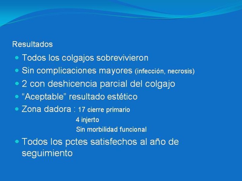 Diapositiva 35 de Colgajos estilo libre: Aplicación en cirugía reparadora