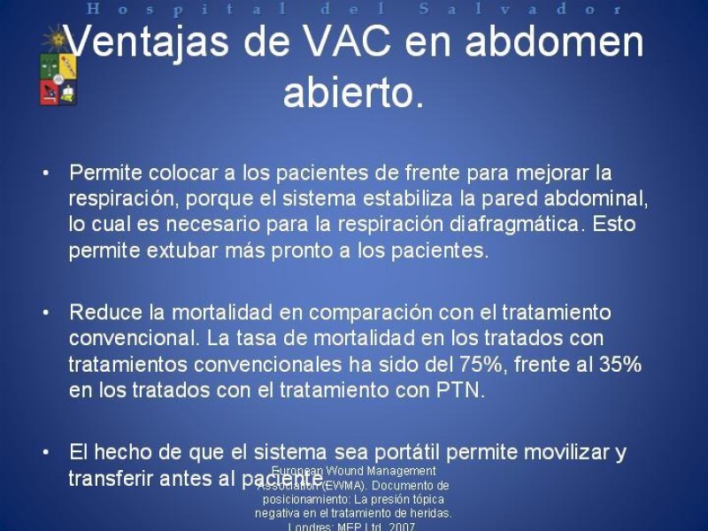 Diapositiva 30 de Vacuum-Assisted Closure en laparotomía. 