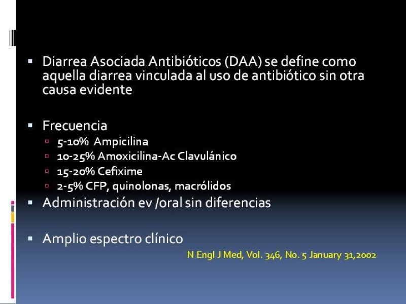 Diapositiva 1 de Diarrea asociada a antibióticos