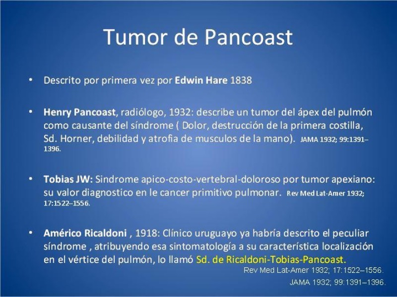 Diapositiva 1 de Tumor de Pancoast
