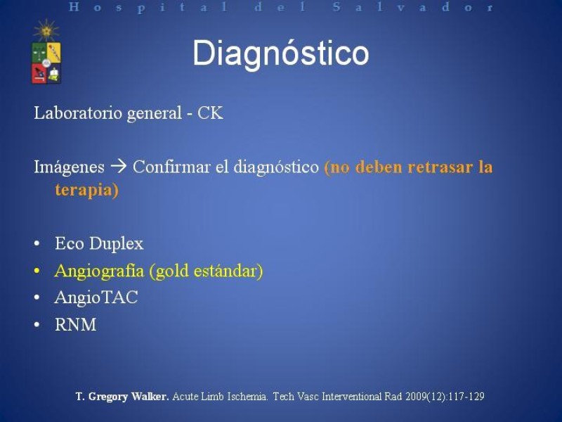 Diapositiva 11 de Isquemia arterial aguda en EEII
