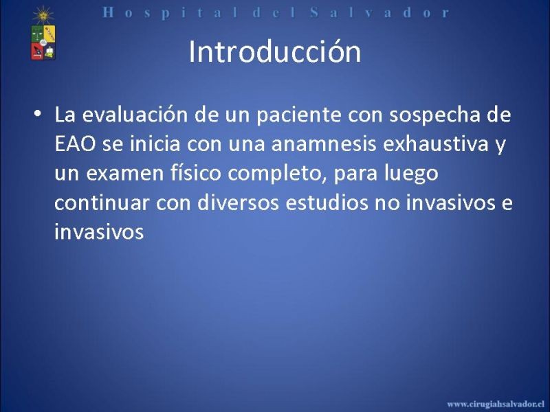 Diapositiva 2 de Laboratorio Vascular en EAO