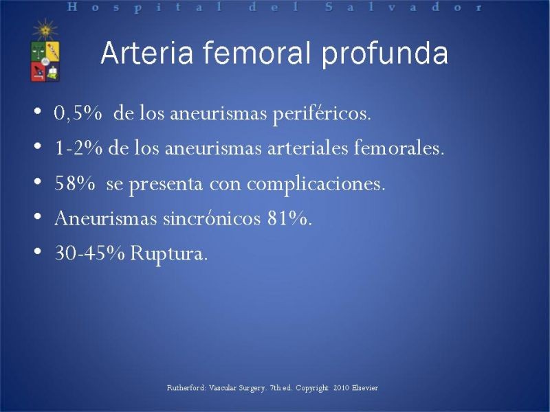Diapositiva 14 de Aneurismas Arteriales EEII