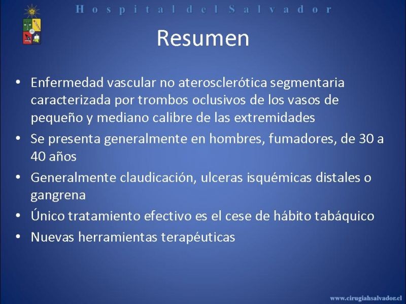 Diapositiva 33 de Tromboangeitis Obliterante(Enfermedad de Buerger)