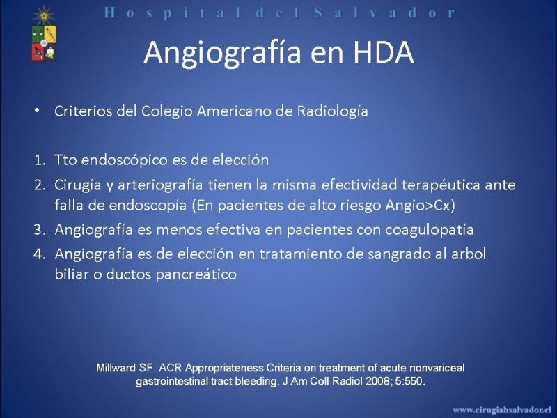 Diapositiva 9 de Angiografía en Hemorragia Digestiva