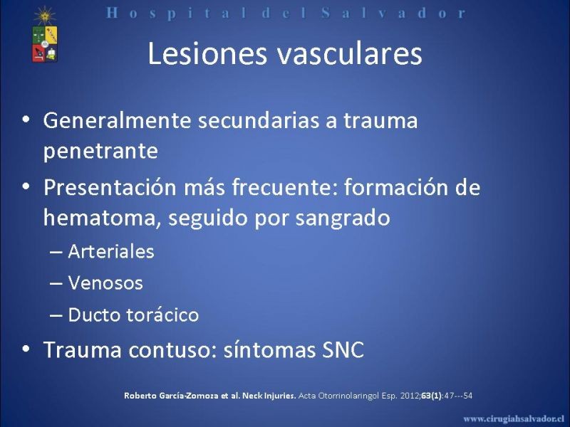 Diapositiva 14 de Trauma Vascular Cervical