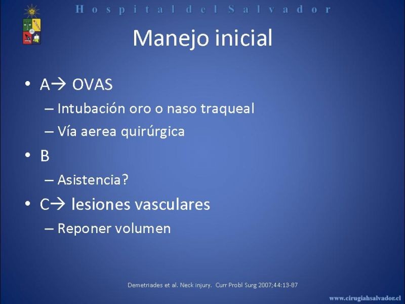 Diapositiva 12 de Trauma Vascular Cervical