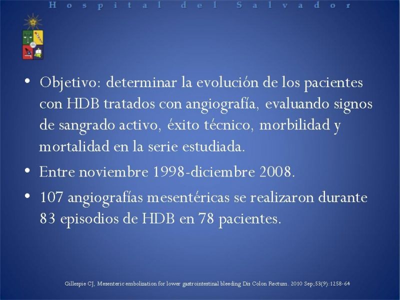 Diapositiva 16 de Cirugía endovascular en HDB