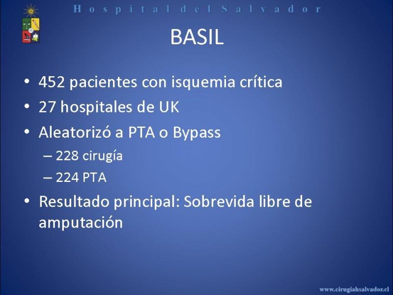 Diapositiva 22 de Angioplastía vs By Pass en isquémia crítica