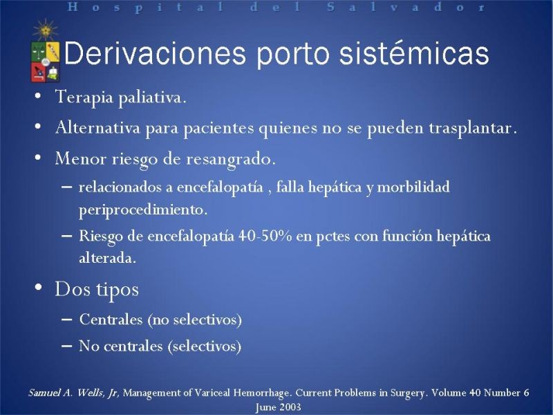 Diapositiva 22 de Hipertensión Portal:Alternativas Terapeuticas