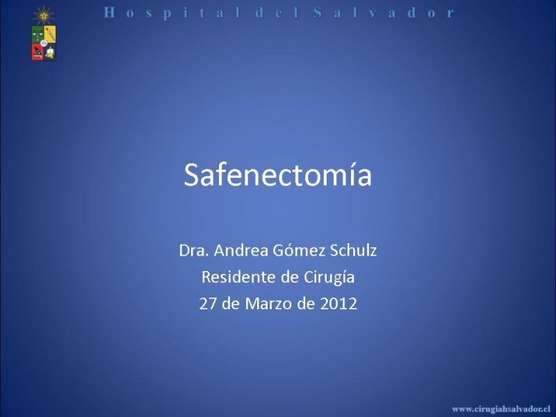Diapositiva 17 de Safenectomía