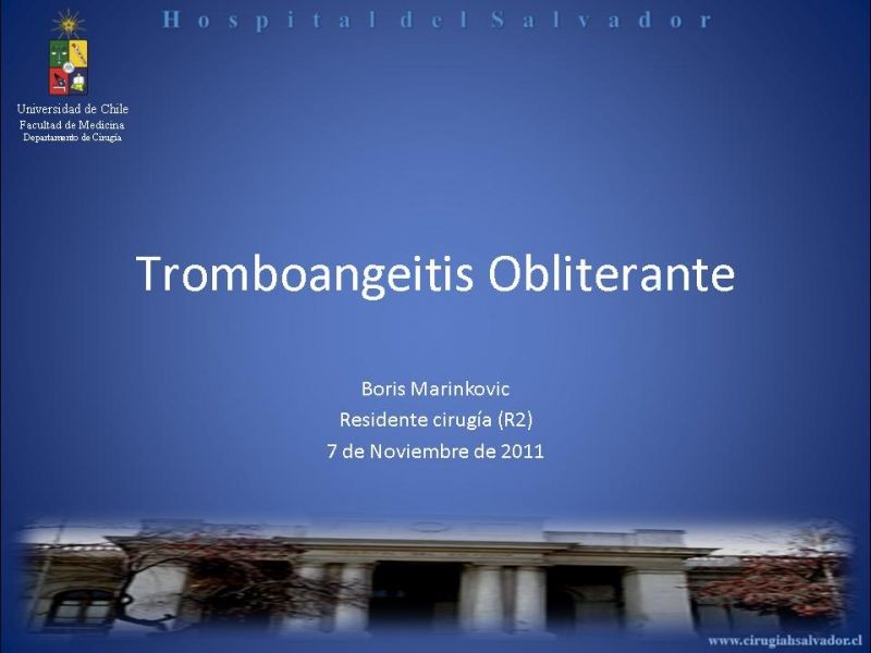 Diapositiva 34 de Tromboangeitis Obliterante(Enfermedad de Buerger)