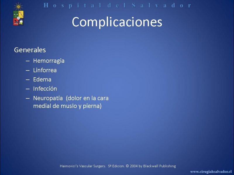 Diapositiva 16 de Safenectomía