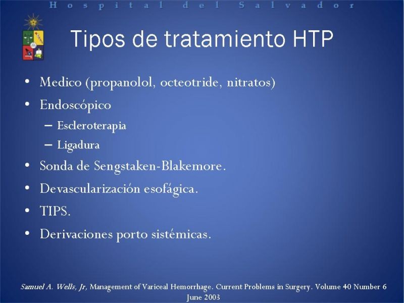 Diapositiva 11 de Hipertensión Portal:Alternativas Terapeuticas