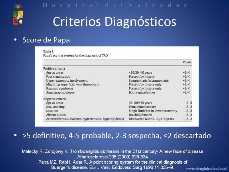 Diapositiva 22 de Tromboangeitis Obliterante(Enfermedad de Buerger)