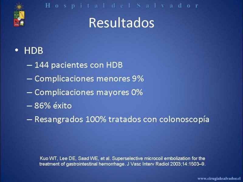 Diapositiva 17 de Angiografía en Hemorragia Digestiva