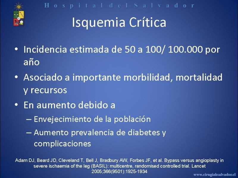 Diapositiva 2 de Angioplastía vs By Pass en isquémia crítica