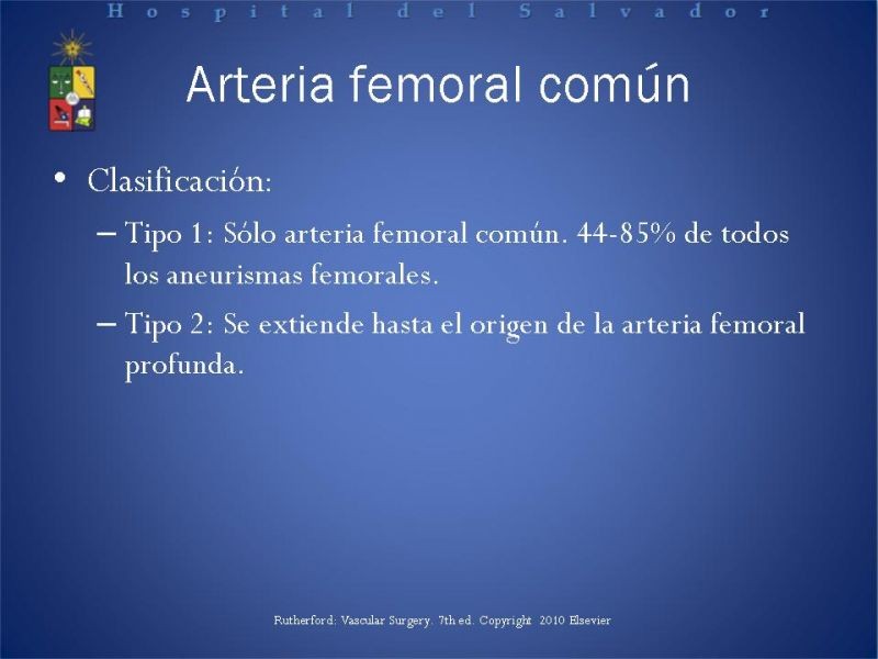 Diapositiva 7 de Aneurismas Arteriales EEII