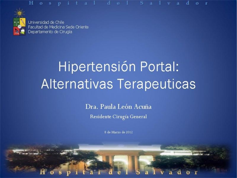 Diapositiva 39 de Hipertensión Portal:Alternativas Terapeuticas