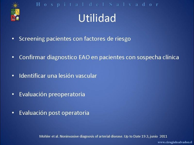 Diapositiva 4 de Laboratorio Vascular en EAO