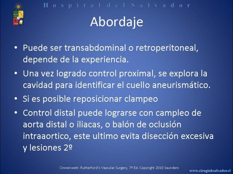 Diapositiva 27 de Abordaje de Aorta abdominal