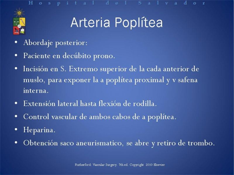 Diapositiva 24 de Aneurismas Arteriales EEII
