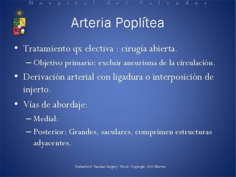 Diapositiva 22 de Aneurismas Arteriales EEII