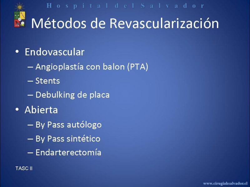 Diapositiva 6 de Angioplastía vs By Pass en isquémia crítica