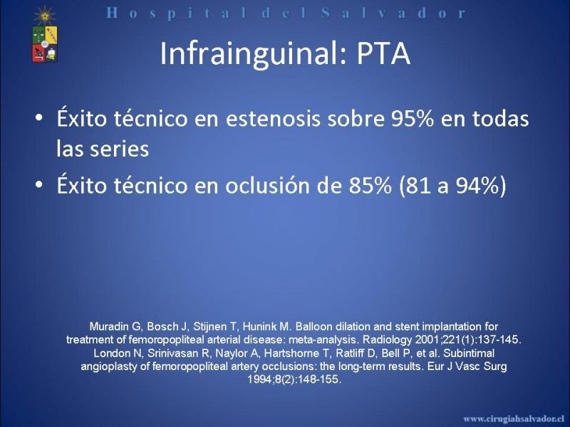 Diapositiva 16 de Angioplastía vs By Pass en isquémia crítica