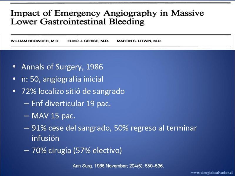 Diapositiva 12 de Angiografía en Hemorragia Digestiva