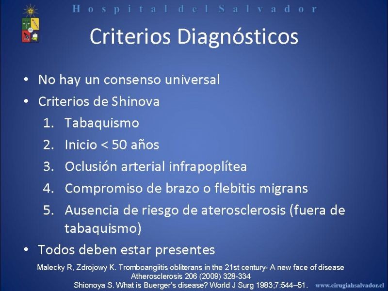 Diapositiva 21 de Tromboangeitis Obliterante(Enfermedad de Buerger)