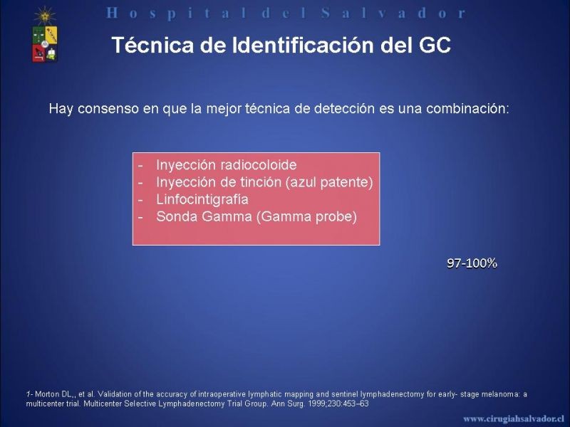 Diapositiva 24 de Rol del Ganglio Centinela en Melanoma