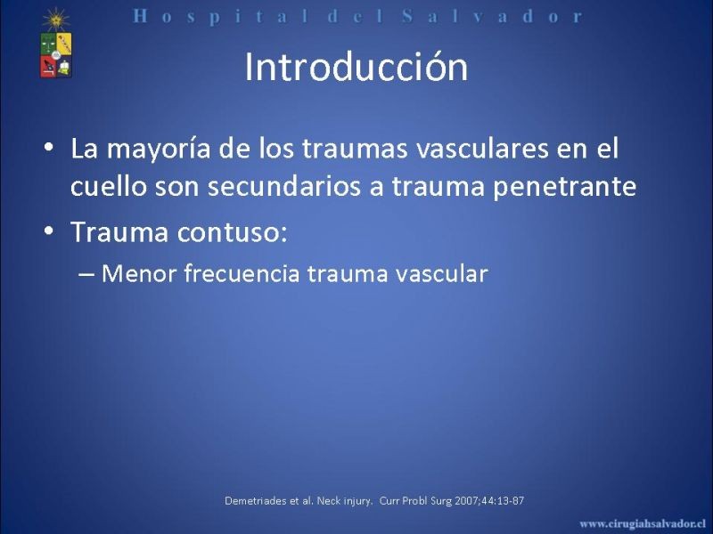 Diapositiva 2 de Trauma Vascular Cervical