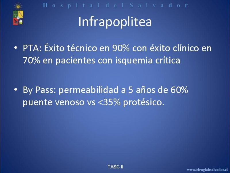 Diapositiva 18 de Angioplastía vs By Pass en isquémia crítica