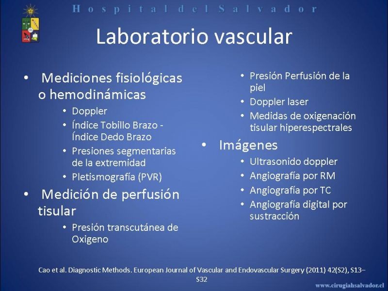 Diapositiva 3 de Laboratorio Vascular en EAO