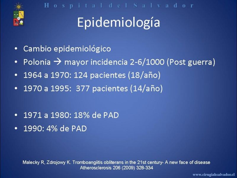 Diapositiva 6 de Tromboangeitis Obliterante(Enfermedad de Buerger)