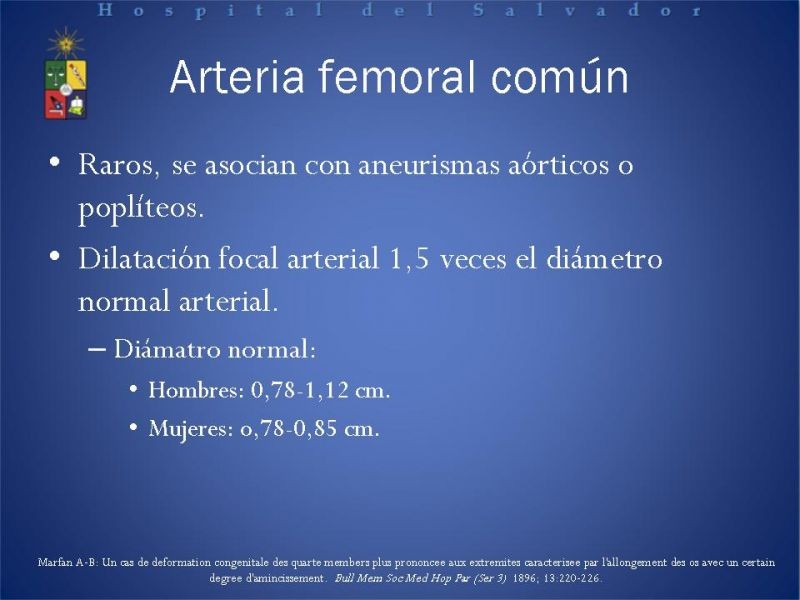 Diapositiva 6 de Aneurismas Arteriales EEII